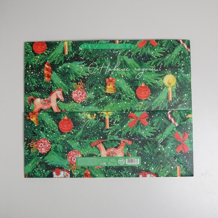 Пакет подарочный новогодний ламинированный «Ёлочка нарядная», XL 49 х 40 х 19 см, Новый год Пакет подарочный новогодний ламинированный «Ёлочка нарядная», XL 49 х 40 х 19 см, Новый год