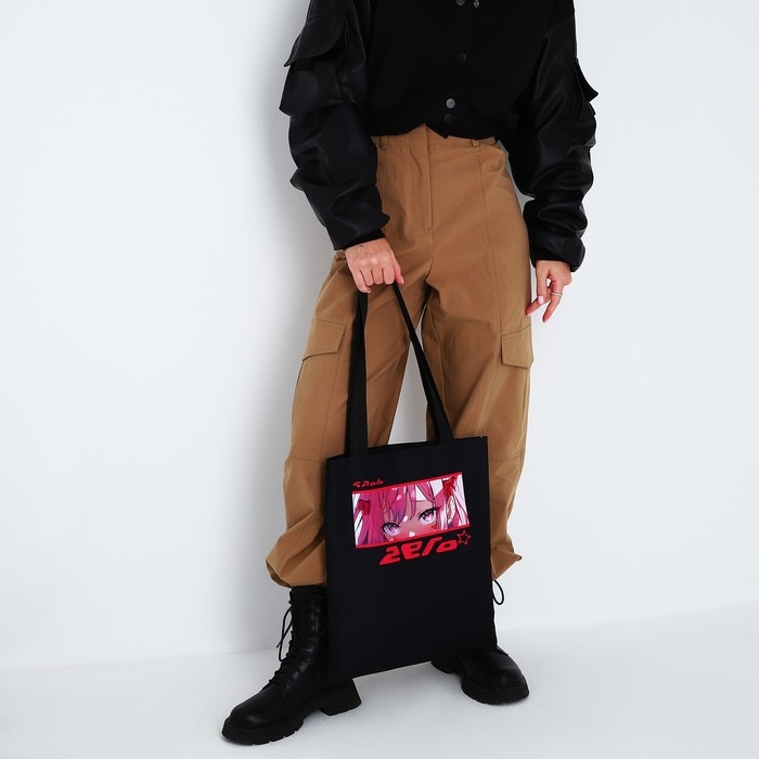 Шопер шопер «Аниме глаза», 35х0.5х40, отдел без молнии, без подклада, чёрный Шопер шопер «Аниме глаза», 35х0.5х40, отдел без молнии, без подклада, чёрный