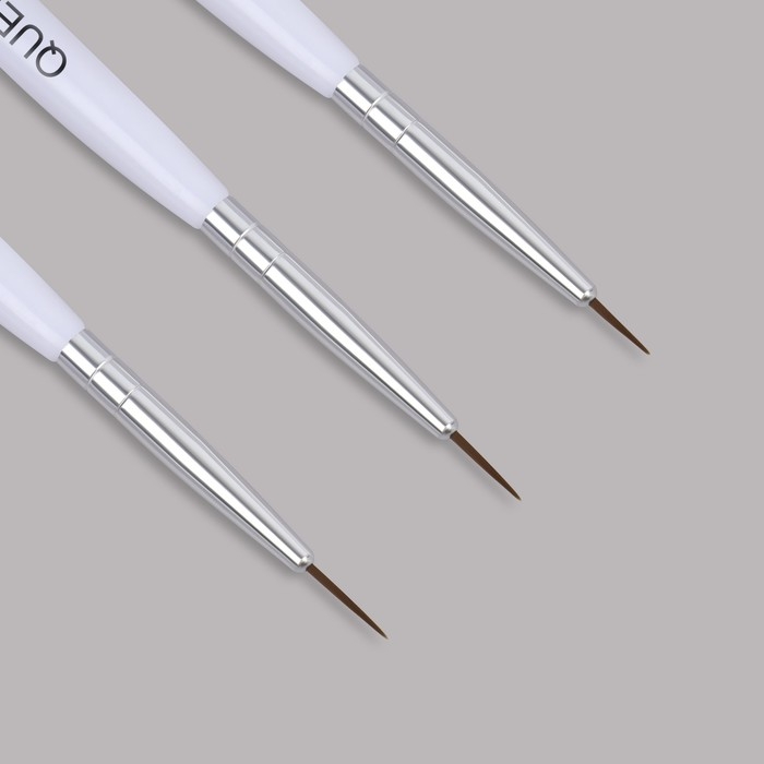 Набор для наращивания и дизайна ногтей: кисть - дотс 2 шт, кисть - пушер, 15 см, цвет белый Набор для наращивания и дизайна ногтей: кисть - дотс 2 шт, кисть - пушер, 15 см, цвет белый