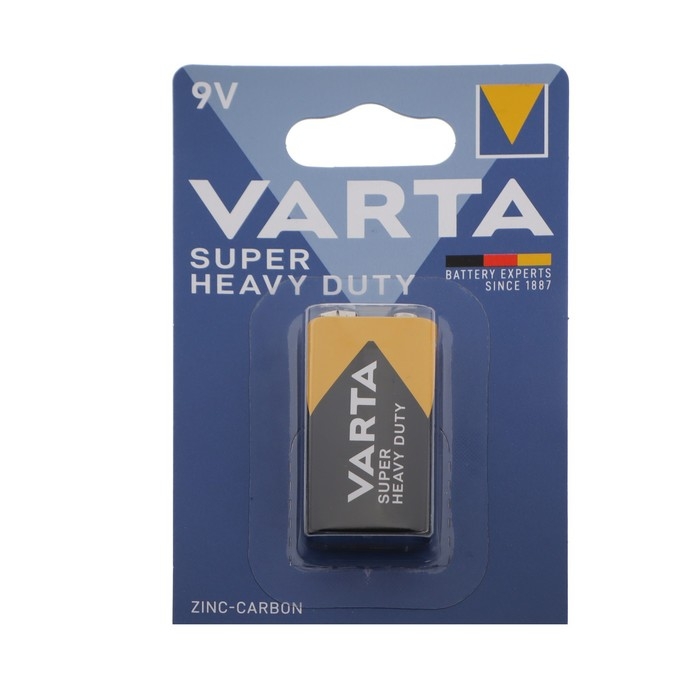 Батарейка солевая Varta SuperLife, 6F22-1BL, 9В, крона, блистер, 1 шт. Батарейка солевая Varta SuperLife, 6F22-1BL, 9В, крона, блистер, 1 шт.