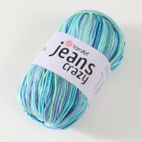 Пряжа "Jeans crazy" 55% хлопок, 45% акрил 160м/50гр (7204  принт)
