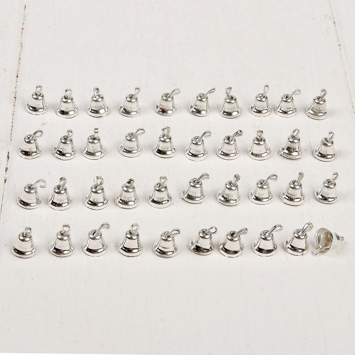 Колокольчик для рукоделия, набор 40 шт., размер 1 шт. — 0,6 см, цвет серебряный Колокольчик для рукоделия, набор 40 шт., размер 1 шт. — 0,6 см, цвет серебряный