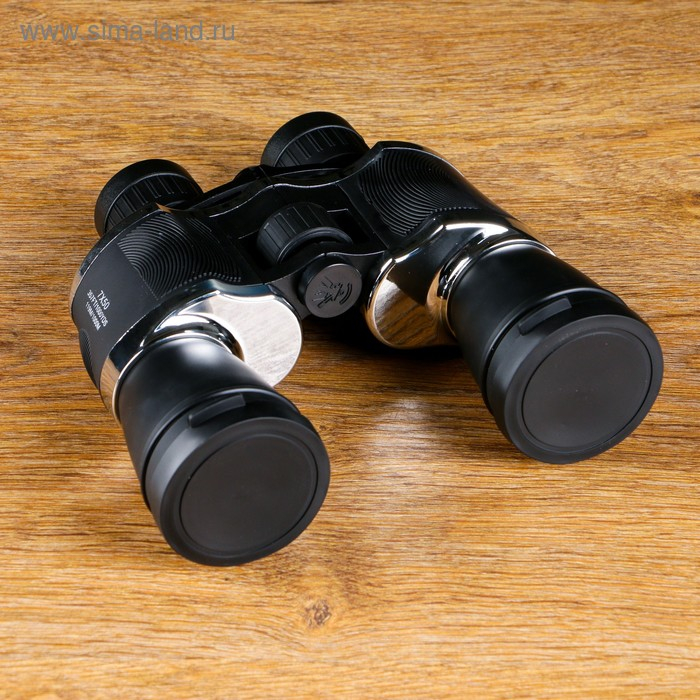 Бинокль 7х50,  Бинокль 7х50, "Лесной массив", черный, серебристые вставки пластик