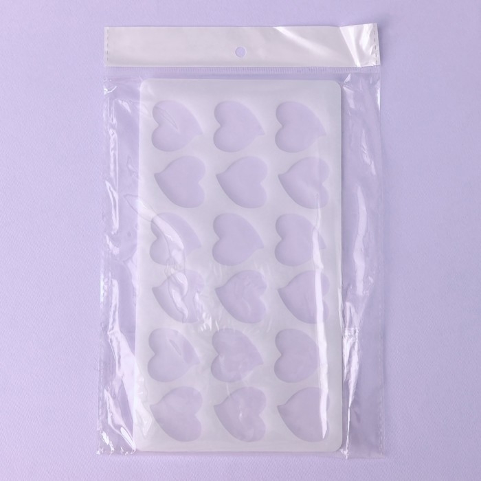 Форма для шоколада «Флирт», силикон, 18 ячеек, 21×11×0,3 см, цвет прозрачный