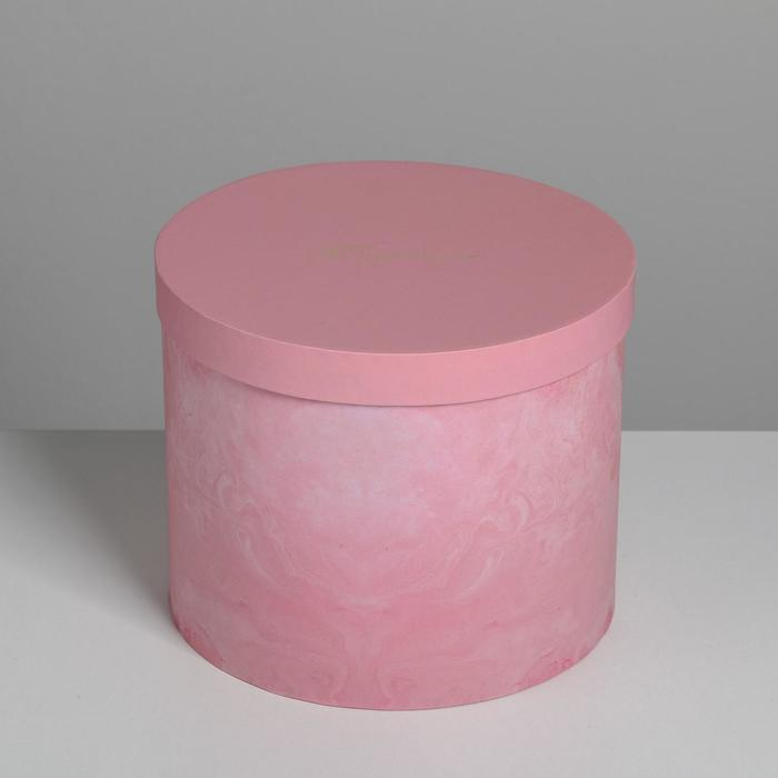 Набор шляпных коробок для цветов 5 в 1, упаковка подарочная, «Мрамор», 14 х 13 см - 22 х 19,5 см