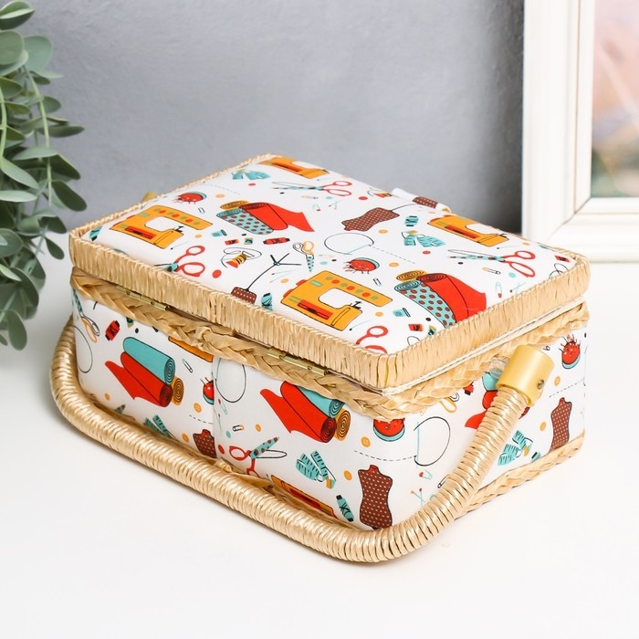 Шкатулка для рукоделия "Швейная мастерская" 9,5х19,5х13 см