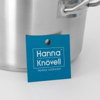 Кастрюля из нержавеющей стали Hanna Knövell с крышкой, 5 л, d=22 см, h=13 см, толщина стенки 0,6 мм, индукция