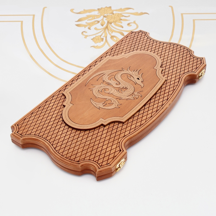 Нарды деревянные большие, резные, настольная игра Нарды деревянные большие, резные, настольная игра "Дракон", 45 х 45 см