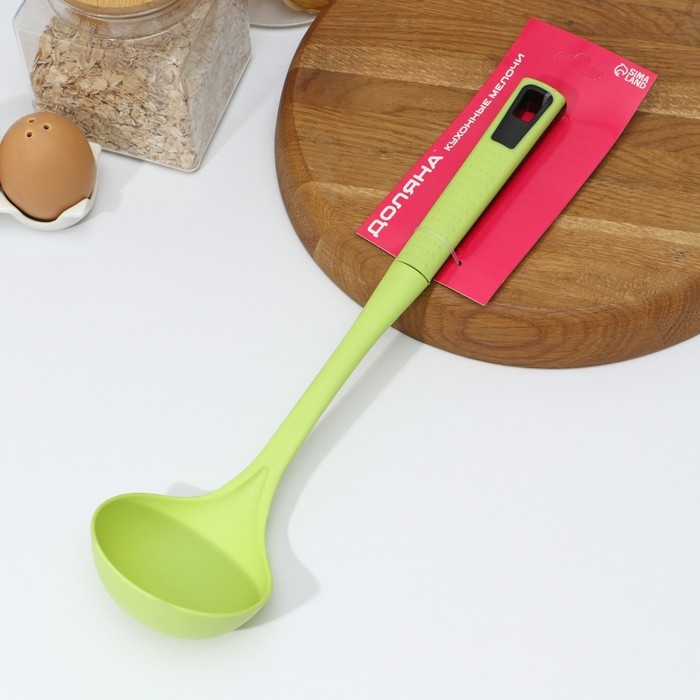 Половник Доляна «Трава», 33 см, цвет зелёный Половник Доляна «Трава», 33 см, цвет зелёный