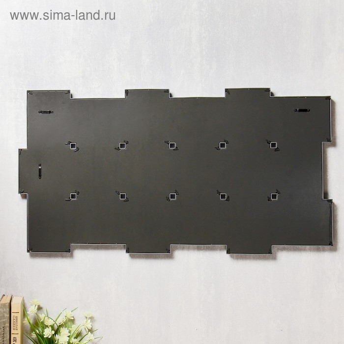 Фоторамка пластик на 18 фото 10х15 см  Фоторамка пластик на 18 фото 10х15 см "Генеалогическое дерево" серая 46х89,5 см