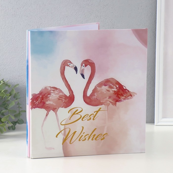 Фотоальбом магнитный 20 листов  Фотоальбом магнитный 20 листов "Два фламинго" 27х2,5х29 см