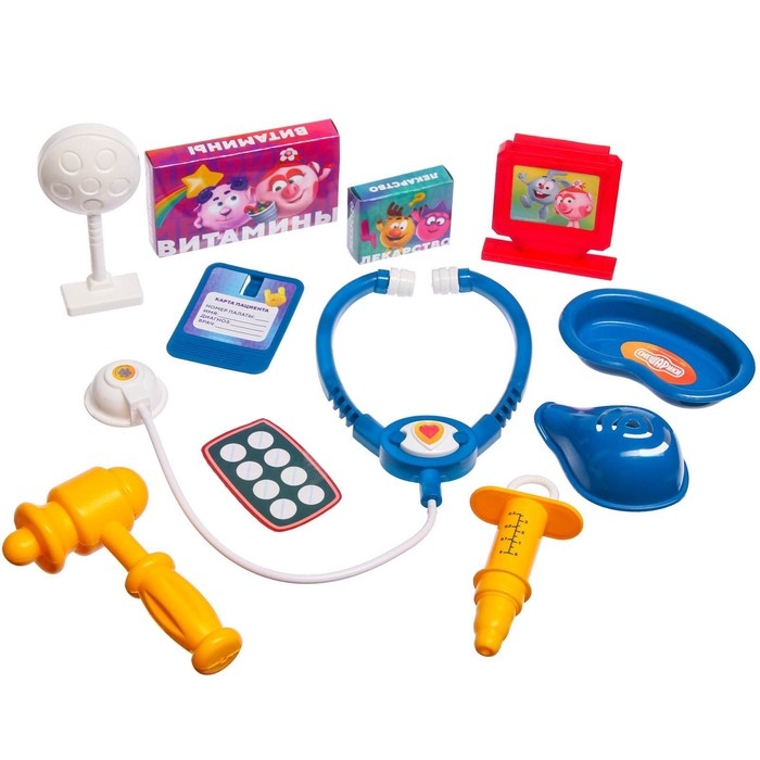 Набор доктора, Смешарики, в чемодане, 10 предметов МИКС Набор доктора, Смешарики, в чемодане, 10 предметов МИКС