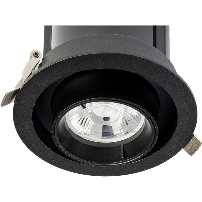 Св-к встр-й, ARTIN, выдвижн поворотн цилиндр 115х120мм LED 18Вт 1440Лм 4200К Al чёрн 59938 8