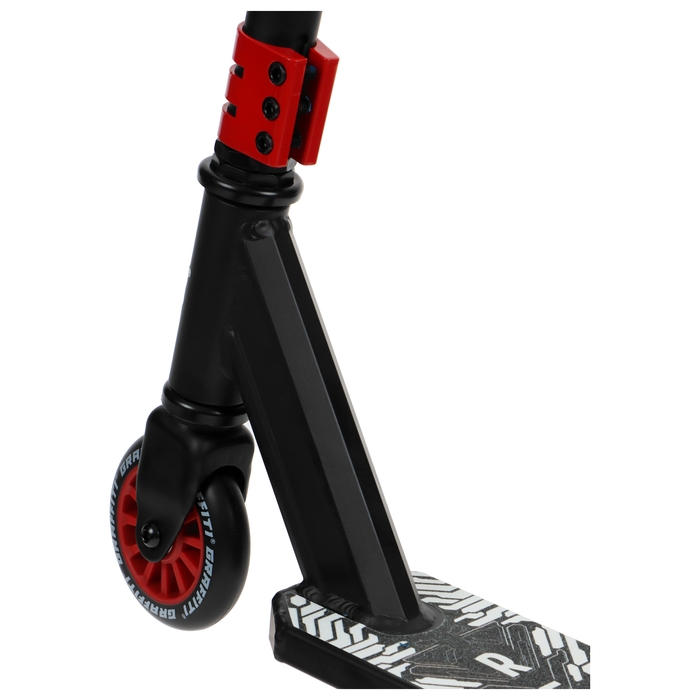 Самокат трюковой GRAFFITI Clever 24, колёса PU 100 мм, резьбовая компрессия, ABEC 9 Chrom, цвет чёрный Самокат трюковой GRAFFITI Clever 24, колёса PU 100 мм, резьбовая компрессия, ABEC 9 Chrom, цвет чёрный