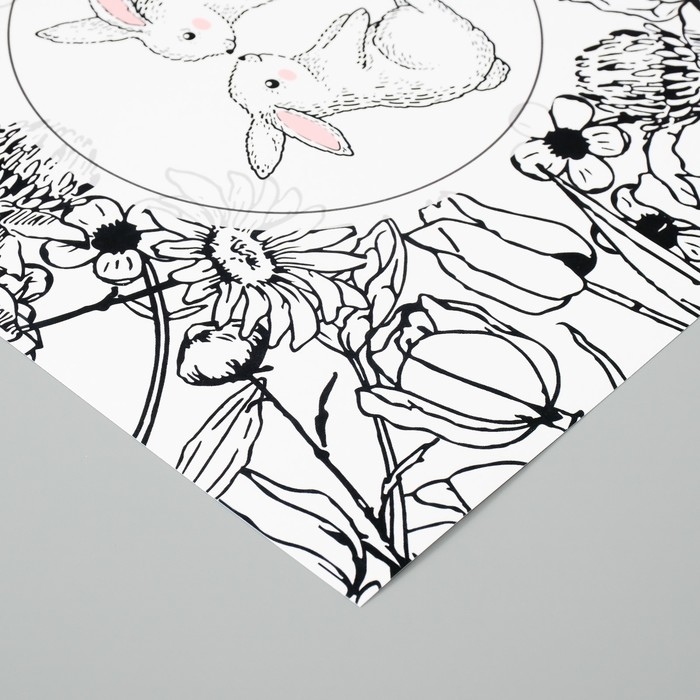 Бумага для скрапбукинга Бумага для скрапбукинга "Милые зайчики" плотность 180 гр набор 5 шт 30,5х32 см