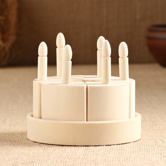 Заготовка для творчества "Тортик" 5х11 см, на поддоне D=12 cм