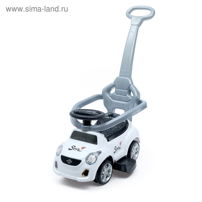 Толокар-каталка «Тачка», с родительской ручкой, цвет белый Толокар-каталка «Тачка», с родительской ручкой, цвет белый