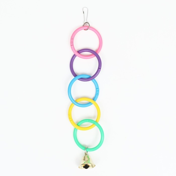 Игрушка для птиц  Игрушка для птиц "Разноцветные кольца" 5 шт