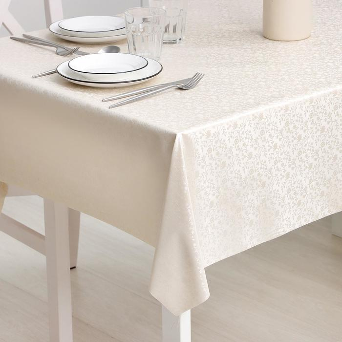 Клеёнка на стол, на тканевой основе, рулон 20 метров, ширина 137 см, толщина 0,25 мм, цвет белый Клеёнка на стол, на тканевой основе, рулон 20 метров, ширина 137 см, толщина 0,25 мм, цвет белый