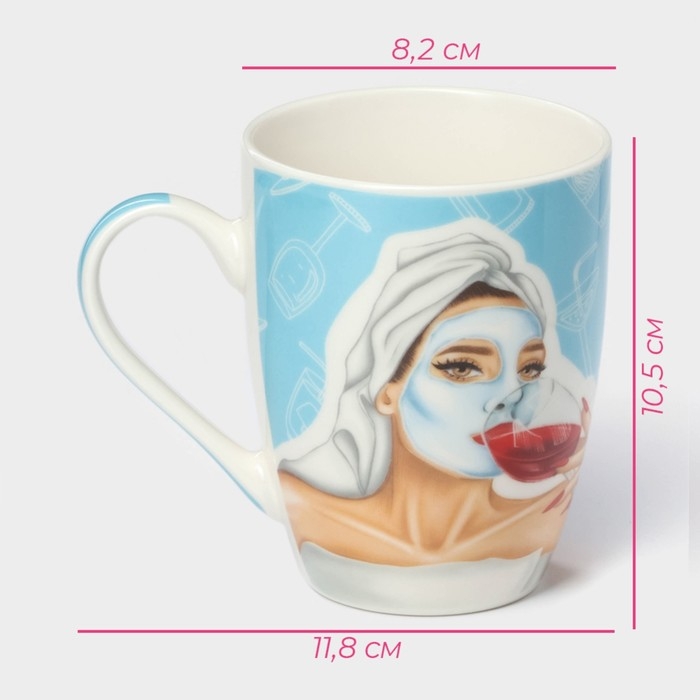 Кружка фарфоровая Доляна «Винишко», 350 мл Кружка фарфоровая Доляна «Винишко», 350 мл