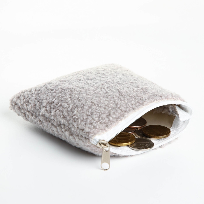 Кошелёк на молнии, цвет серый Кошелёк на молнии, цвет серый