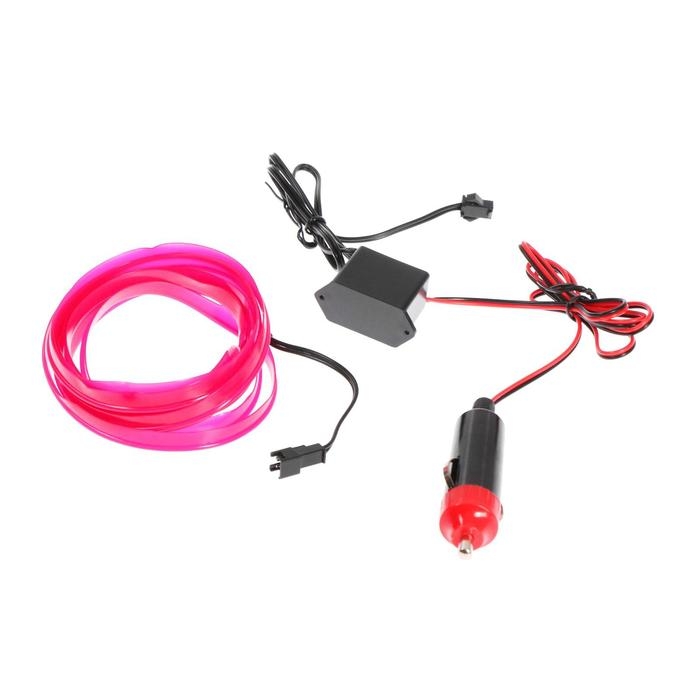 Неоновая нить Cartage для подсветки салона, адаптер питания 12 В, 2 м, фиолетовый Неоновая нить Cartage для подсветки салона, адаптер питания 12 В, 2 м, фиолетовый
