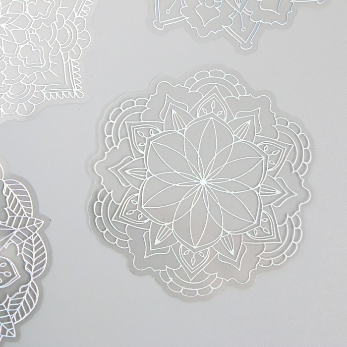 Наклейки для творчества Наклейки для творчества "Голография. Снежинки" d=10 см набор 10 шт 0,2х14х11 см