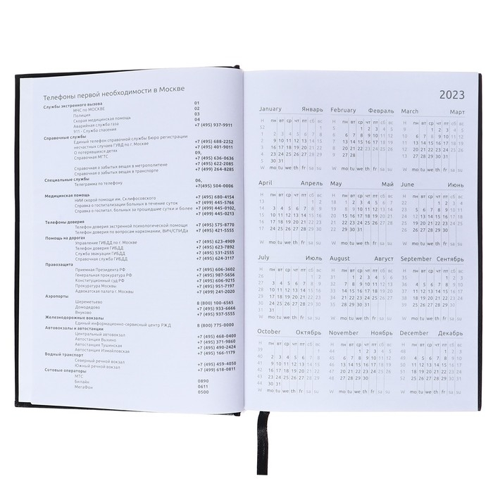 Ежедневник датированный 2024 года, А5, 176 листов, Attomex.Orion, обложка бумвинил, ляссе, блок 70 г/м2, чёрный Ежедневник датированный 2024 года, А5, 176 листов, Attomex.Orion, обложка бумвинил, ляссе, блок 70 г/м2, чёрный