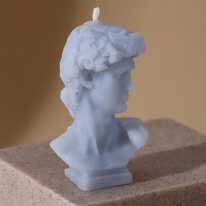 Свеча интерьерная «Давид», серый, высота 6,5 см Свеча интерьерная «Давид», серый, высота 6,5 см