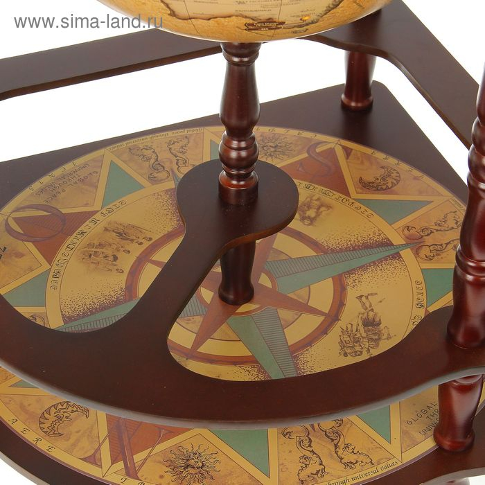 Глобус бар декоративный угловой Глобус бар декоративный угловой "Карта Коломбо" 91х53х53 см