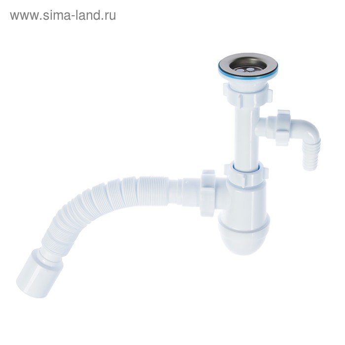 Сифон для мойки Сифон для мойки "АНИ Пласт" C0310, 1 1/2"х40 мм, с отводом и гофрой 40x50 мм