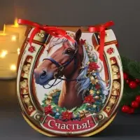 Шкатулка «Подкова», 18×18.5×7 см