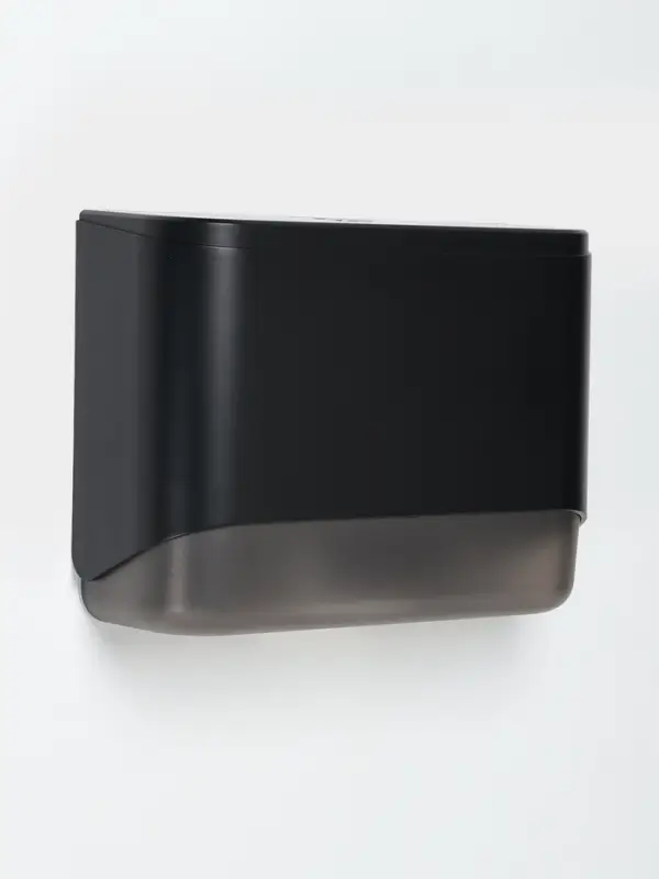 Диспенсер бумажных полотенец в листах, пластик черный