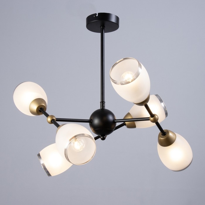 Основание для люстры лофт 6х60Вт Е14 черный Основание для люстры лофт 6х60Вт Е14 черный