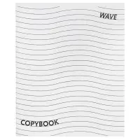 Тетрадь 48 листов в клетку, Calligrata Black and white, обложка мелованная бумага, серые листы, МИКС