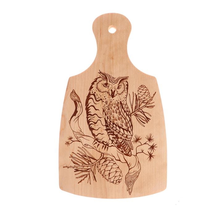 Разделочная доска для выжигания «Филин» 13 × 23 см Разделочная доска для выжигания «Филин» 13 × 23 см