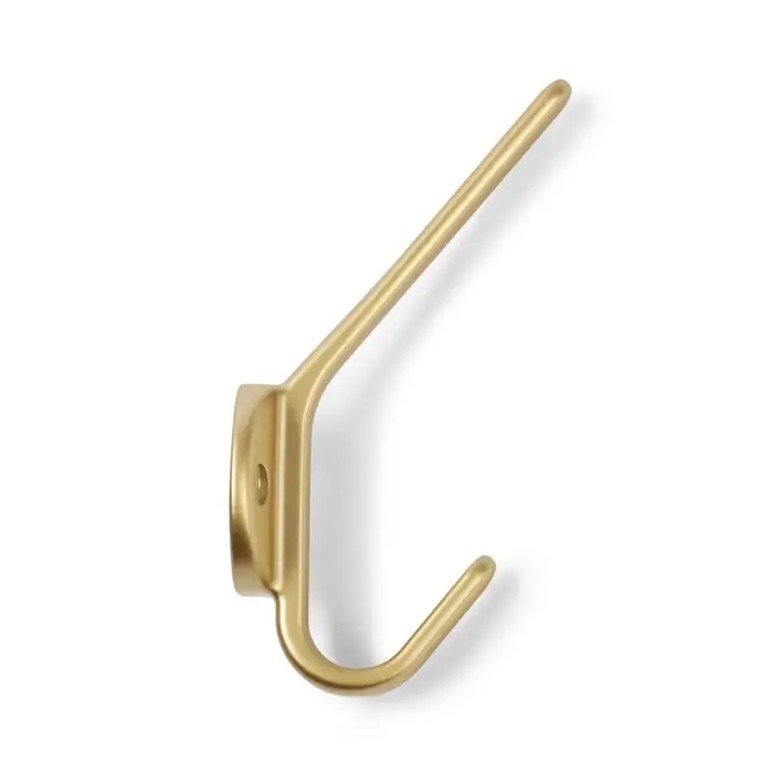 Крючок мебельный CAPPIO TKD030, двухрожковый, цвет матовое золото