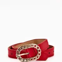 Ремень жен 04-01-01-01, Июнь2503, 2,5*0,3*110 см, без винта, пряж золото, 1 прокол, красный 109031 Ремень жен 04-01-01-01, Июнь2503, 2,5*0,3*110 см, без винта, пряж золото, 1 прокол, красный 109031