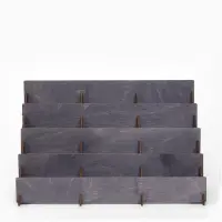 Подставка под открытки 12 ячеек по 12 см, 38.1&times;23&times;25 см, толщина 3 мм, коричневый