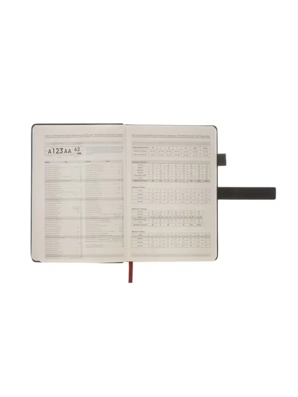 Ежедневник недатированный формат А5, с хлястиком, 80л, линия, пвх, Черный Ежедневник недатированный формат А5, с хлястиком, 80л, линия, пвх, Черный