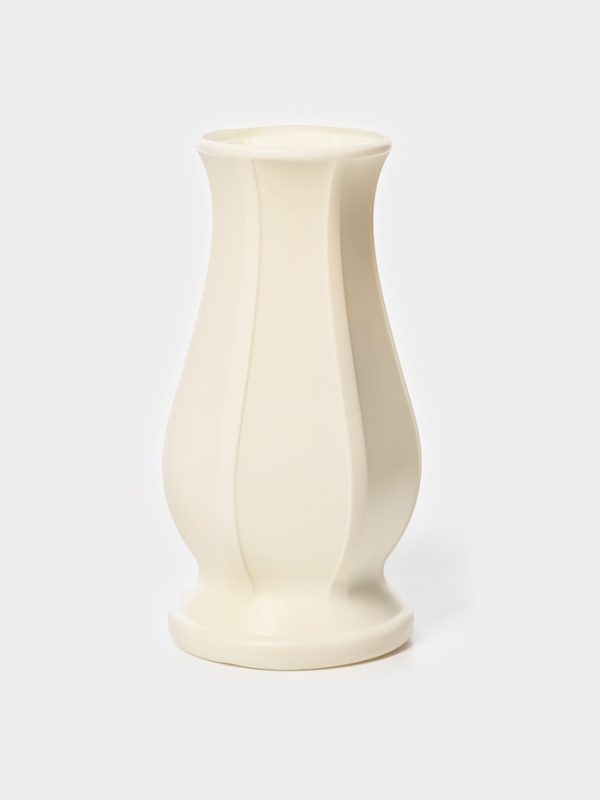 Ваза для цветов, пластик, 12×8.5×23.5 см, белый Ваза для цветов, пластик, 12×8.5×23.5 см, белый