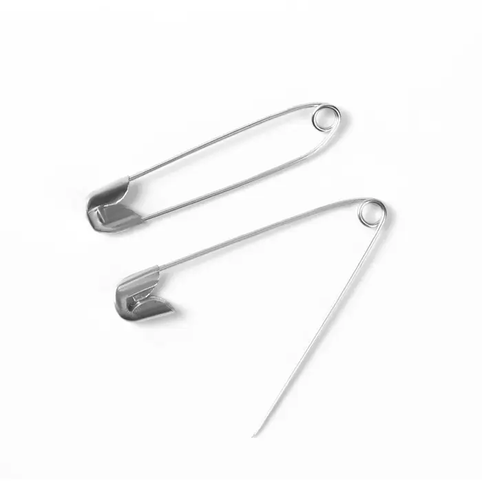 Булавки английские, 37 мм, 10 шт., цвет серебряный