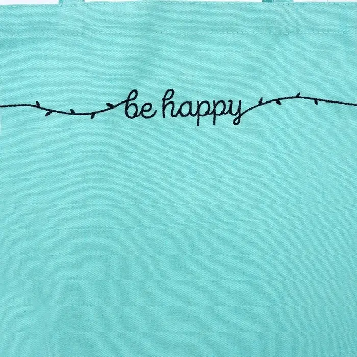 Сумка шопер Be happy, 35&times;0.5&times;40 см, голубой