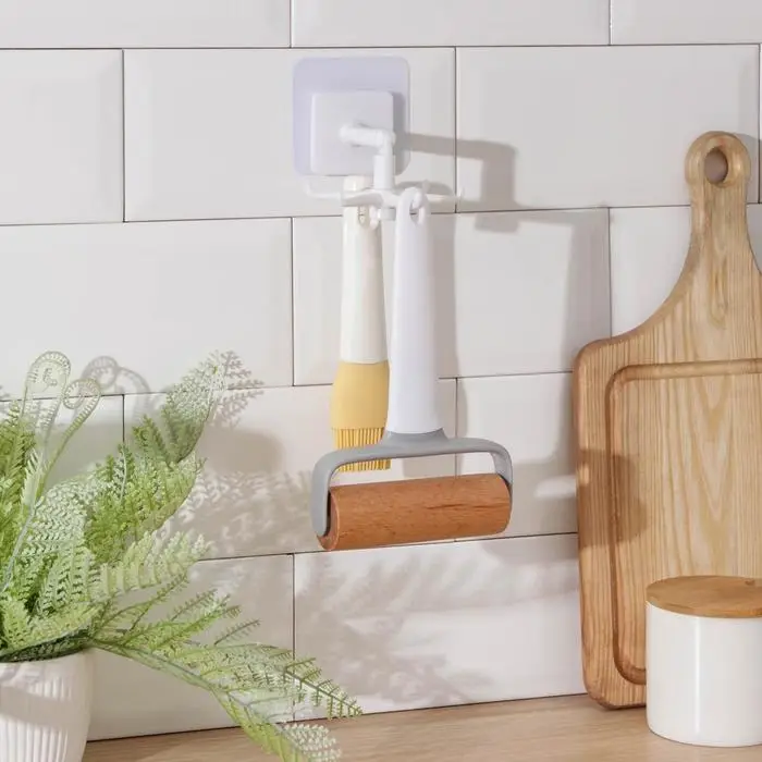 Держатель - крючок для кухонных принадлежностей Доляна Hold, пластик, белый