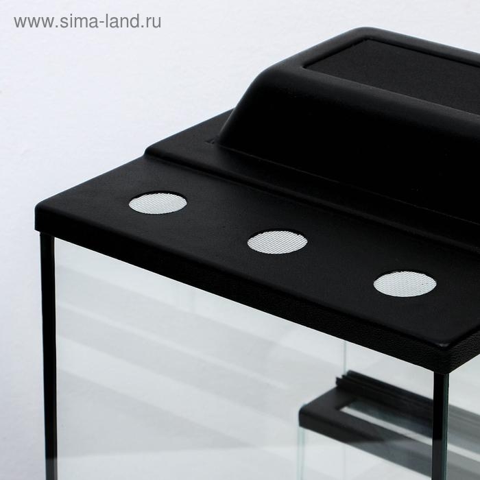 Террариум с раздвижными дверцами 30 л, черный 30 х 30 х 35 см Террариум с раздвижными дверцами 30 л, черный 30 х 30 х 35 см