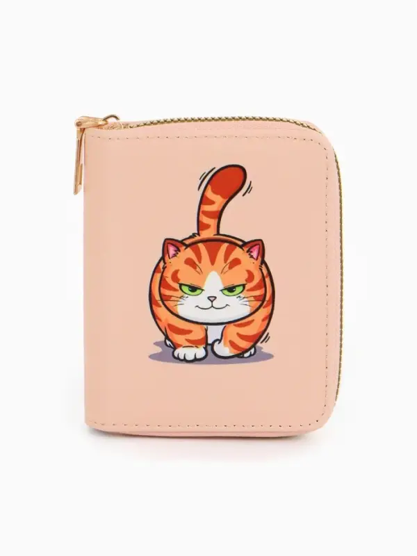 Кошелек дет 07-01-01 Июнь2543 кот, 8,52,510,5 см, 2 отд+отд/молн, д/карт, оранжевый