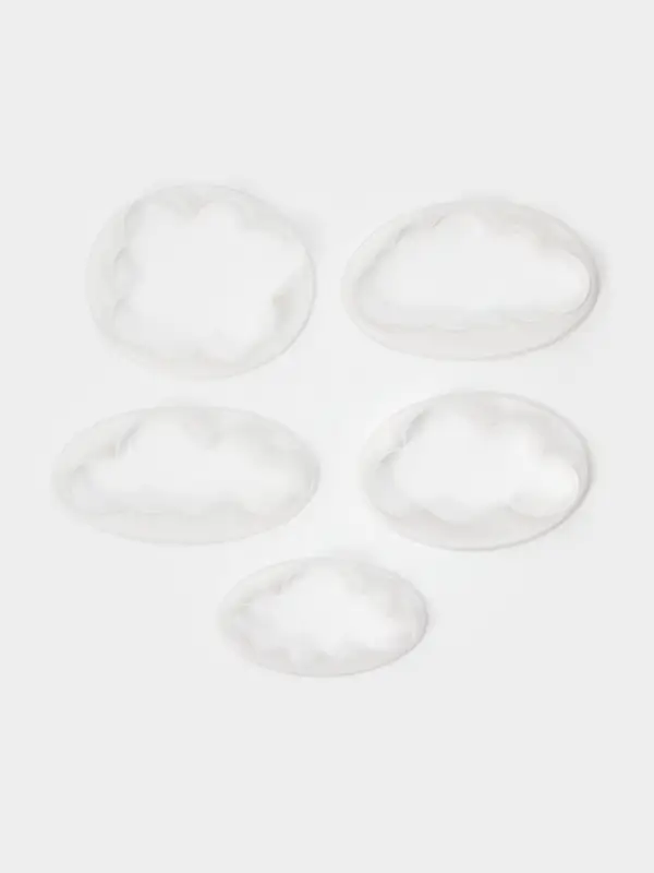 Формы для вырезания теста и мастики Доляна, набор 5 шт., 7.8&times;4.6&times;1 см, пластик, белые