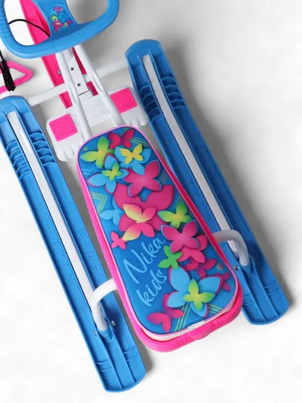 Снегокат "Тимка спорт 1+" с бабочками 3D ТС1+/БО