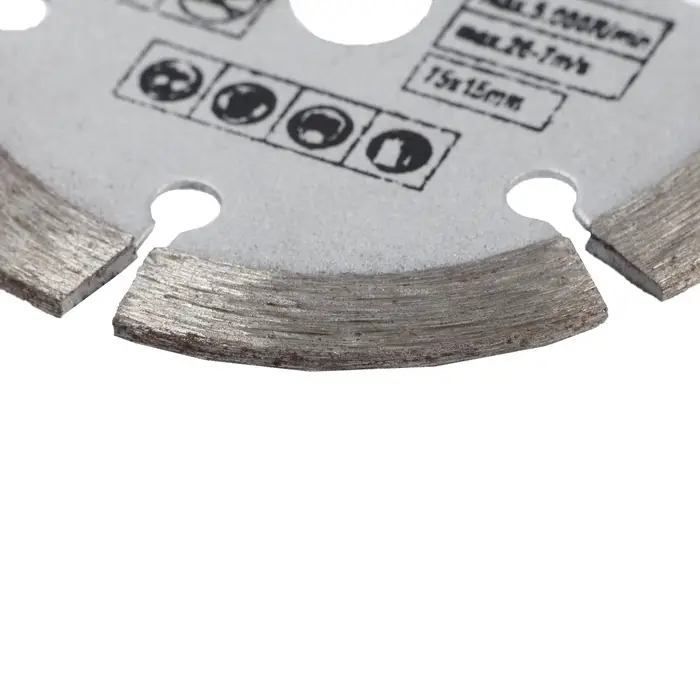 Диск алмазный ТУНДРА, сегментный, сухой рез, 75&times;10 мм