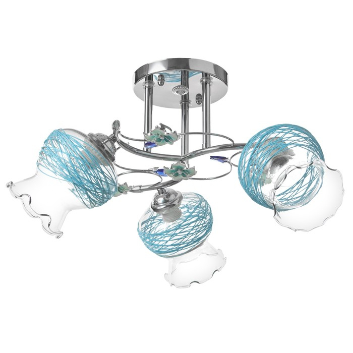 Люстра Люстра "Вернали" 3 лампы 40W E27 основание хром 47х47х28 см